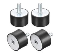 Silentbloc Moteur SOURCING MAP M10 Mâle-Femelle Support Caoutchouc Amortisseur Vibration Isolateur Choc Absorbeur D50mmxH30mm 4Pcs