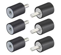Silentbloc SOURCING MAP M6 Mâle Femelle Silent Bloc Support Caoutchouc Vibration Isolateurs Choc Amortisseur 20mm x 25mm 6Pcs
