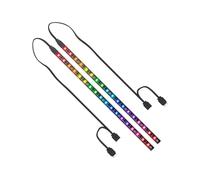 SilentiumPC Aurora Stripes ARGB - Bande LED, 18 LEDs par bande, Kit de 2 bandes, Type LED ARGB, Référence SPC247