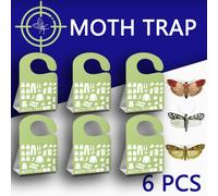 SilentKing-Pièges à mites avec phéromone,autocollant antiparasitaire,vêtements de cuisine,garde-manger,maison et jardin,6 pièces - Type 6PCS Moths Traps