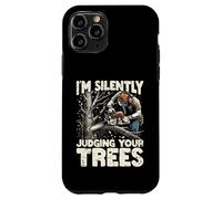 Silently Judging Your Trees Funny Arborist Gift for Men Coque pour iPhone 11 Pro