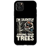 Silently Judging Your Trees Funny Arborist Gift for Men Coque pour iPhone 11 Pro Max