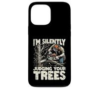 Silently Judging Your Trees Funny Arborist Gift for Men Coque pour iPhone 13 Pro Max