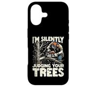 Silently Judging Your Trees Funny Arborist Gift for Men Coque pour iPhone 17