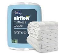 Silentnight Airmax Surmatelas, Polyester, Blanc, Simple