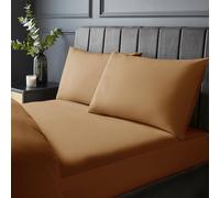 Silentnight Drap-Housse en Pur Coton - 200 Fils au Pouce carré - Extra Profond de 40 cm - 100% Coton Respirant - Coins élastiques - Lavable en Machine - Orange Terre Cuite - King Size