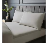 Silentnight Drap-Housse en Pur Coton - Doux au Toucher 200 Fils au Pouce carré - Extra Profond 40 cm - Respirant 100% Coton - Coins élastiques, Lavable en Machine, Gris Clair, lit Simple
