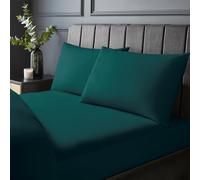 Silentnight Drap-Housse en Pur Coton - Doux au Toucher 200 Fils au Pouce carré - Extra Profond 40 cm - Respirant 100% Coton - Coins élastiques, Lavable en Machine, Vert Sarcelle, lit Simple