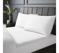 Silentnight Drap-Housse en Pur Coton - Doux au Toucher 200 Fils au Pouce carré - Extra Profond de 40 cm - 100% Coton Respirant - Coins élastiques, Lavable en Machine, Blanc, très Grand lit