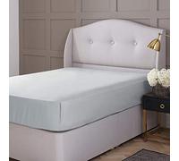 Silentnight Drap-Housse en Pur Coton, Percale, Bleu Canard, Simple