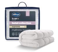 Silentnight Hotel Collection Surmatelas King Size - Housse de Protection de Matelas de Luxe Douce, Soyeuse et Confortable de 5 cm d'épaisseur avec Sangles élastiques Profondes - King Size - 200 x 150
