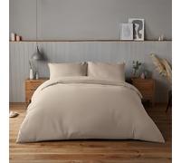Silentnight Parure de lit Super Douce - Confortable et Confortable au Toucher délicat - Luxueuse Microfibre Facile d'entretien avec Fermeture à Boutons - Élégante et Moderne - Parure de lit Double -