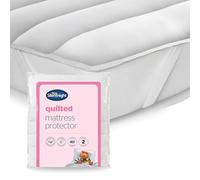 Silentnight Protège-Matelas matelassé - Protège-Matelas de Luxe Doux et Confortable avec Sangles élastiques Extra Profondes - Hypoallergénique, Super Doux et Lavable en Machine - Double