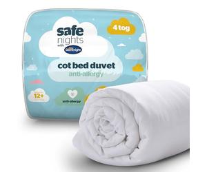 Silentnight Safe Nights - Parure de lit avec Housse de Couette et taie d'oreiller pour Enfant, Polyester-Coton., Blanc, 150 x 120 x 3 cm