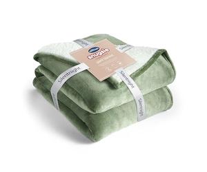 Silentnight Snugsie Couverture géante - Couverture en Peluche Polaire Super Taille avec intérieur Chaud en Polaire Sherpa réversible pour Toute la Famille, canapé, lit - 240 x 180 cm - Vert