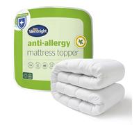Silentnight Surmatelas hypoallergénique pour lit Double, épais et Profond protégeant Contre Les Allergies et Les acariens, hypoallergénique et Lavable en Machine, lit Double, Blanc