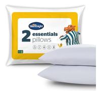 Silentnight Taie d'oreiller, Blanc, Microfibre, Blanc, Lot de 2