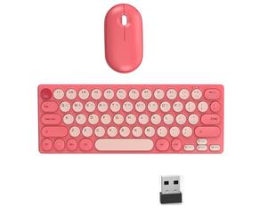 Silents Clicks Ensemble de touches rondes rétro 2,40 G Connectivité portable pour bureau, voyage, claviers portables Combo pour ordinateur portable