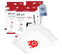 Silex 4 Sacs Aspirateur Compatibles avec Miele FJM Séries S2 S3 S4 S5 S6 S7, Complete C1, Compact C1/C2 | 5 couches, 2 filtres inclus, Microfibre Anti-Déchirure, Haute Filtration 99,9%
