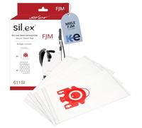 Silex Lot de 4 Sacs Aspirateur Compatibles avec Aspirateurs Miele FJM Séries S2 S3 S4 S5 S6 S7, Complete C1, Compact C1/C2 | 5 Couches, 2 Filtres Inclus