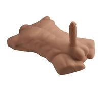Silexd Apollo - masturbateur torse d’homme réaliste - silicone marron foncé
