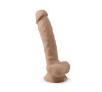 SILEXD Gode ventouse Modèle 1 – Réaliste thermoréactif double densité 20x4 cm chair rose