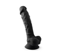 SILEXD - Model 1 Realistic Penis Premium SILEXPAN Silicone Black 20 CM