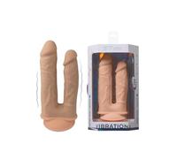SILEXD - Double gode vibrant Modèle 1 télécommandé ventouse réaliste 19,5 cm