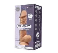 Vibromasseur avec Testicules SilexD 21,6 cm Model 1 - Couleur : Beige