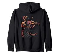 Silhouette Abstraite de Violon de Musique Classique Sweat à Capuche