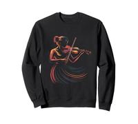 Silhouette Abstraite de Violon de Musique Classique Sweatshirt