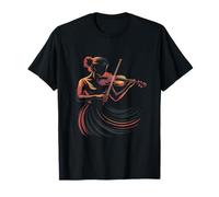 Silhouette Abstraite de Violon de Musique Classique T-Shirt