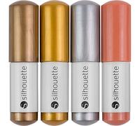 Silhouette America Sketch Pens 4/Pkg-Metallic Or, Cuivre, Argent & Bronze SILH-PEN-MTL2-B, 1 Unité (Lot de 1)