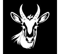 silhouette angélique de tête de bongo Stickers muraux 67.2x77.6cm Personnalisation Blanc