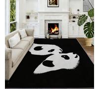 Silhouette Animale Tapis Antidérapant 120 x 170 cm Doux Tapis, pour Bureau Bureau D’Étude Panda Géant Moderne Lavable Poils Courts Moquette