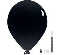 Silhouette ardoise ''Ballon'' Feutre craie inclus et kit velcro pour accrochage mural 30x50cm Securit