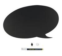 Silhouette ardoise ''bulle'' Feutre craie inclus et kit velcro pour accrochage mural 30x50cm Securit G