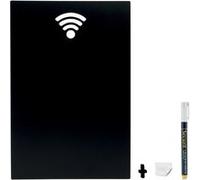 Silhouette ardoise murale ''WiFi'' Feutre craie inclus et kit velcro pour accrochage mural 30x50cm Securit G
