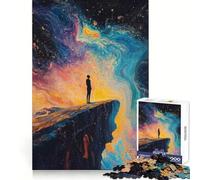Silhouette at The Edge, Puzzle de 1000 pièces pour Adolescents, Jouet Anti-Stress, découpe Nette, liste de souhaits du Père Noël 38x26cm