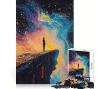 Silhouette at The Edge Puzzles pour Adultes 1000 pièces Jeu de logique Pointue Ensemble Amusant Découpe précise Cadeau mémorable 50x75cm