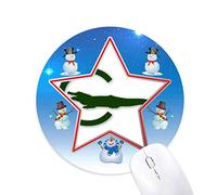 silhouette attaque des poissons corps bonhomme de neige, tapis de souris série star mat