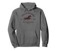 Silhouette avec logo de Yellowstone Dutton Ranch Cowboy Montana Sweat à Capuche