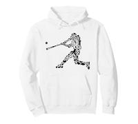 Silhouette Batter Hitter remplie de Choses de Baseball Sweat à Capuche