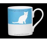 Silhouette Blue Rideaux en porcelaine Motif chat Bleu - Stoke on Trent, Angleterre