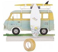 Silhouette bois à customiser 20 x 14 cm - Camping-car + masking tape doré à paillettes 5 m