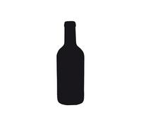 Silhouette bouteille ardoise - Feutre-craie inclus et kit velcro pour accrochage mural - 30x50cm
