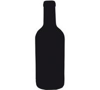 Silhouette bouteille ardoise - Feutre-craie inclus et kit velcro pour accrochage mural - 30x50cm Multicolore G