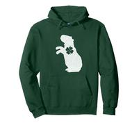 Silhouette Capybara Lucky Shamrock Fête Irlandaise de la Saint-Patrick Sweat à Capuche