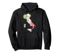 Silhouette Carte de l'Italie Drapeau National Italie Cadeau de Voyage Sweat à Capuche