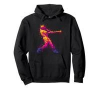 Silhouette colorée de Joueur de Baseball Sweat à Capuche